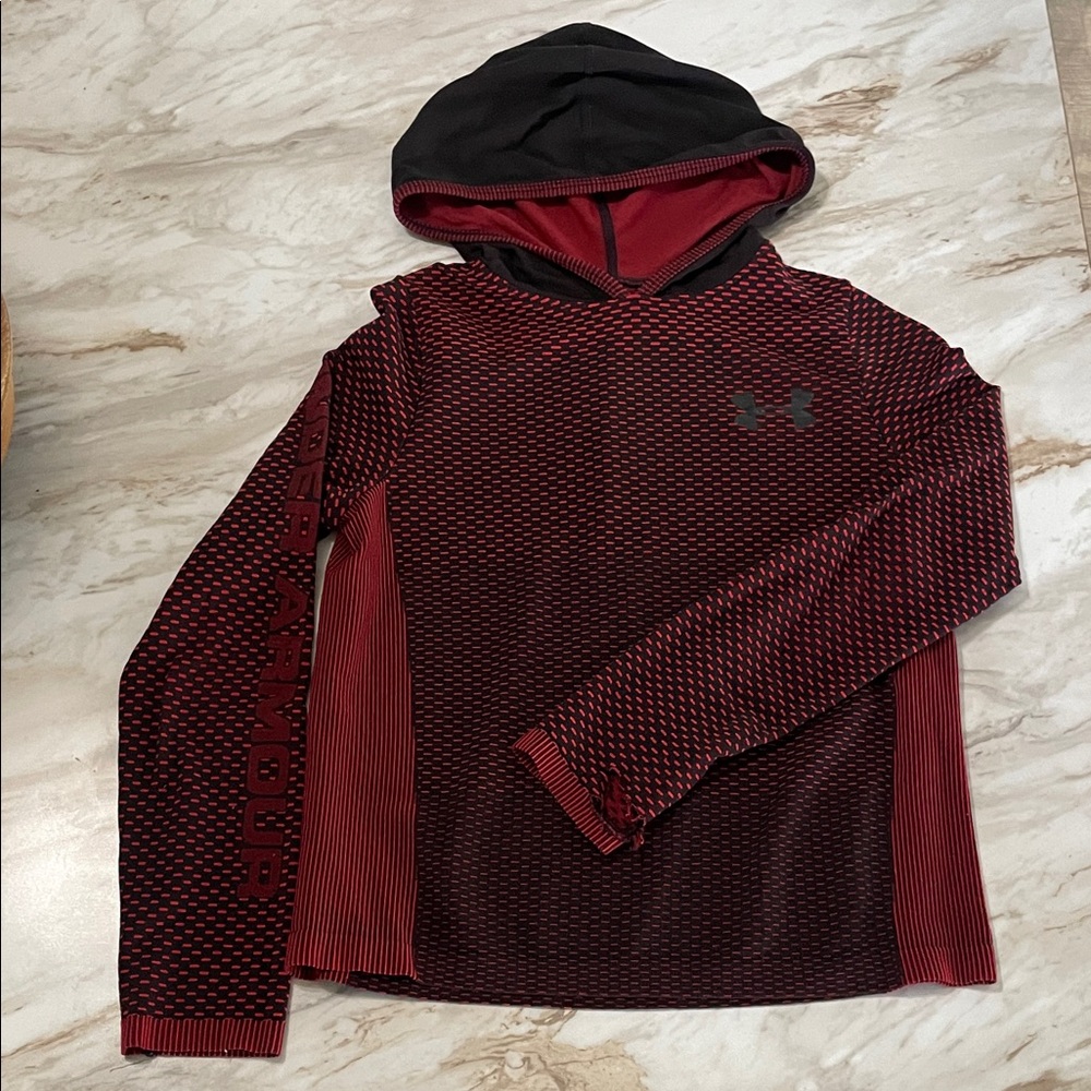 Under Armour Black and Red Performance Hoodie